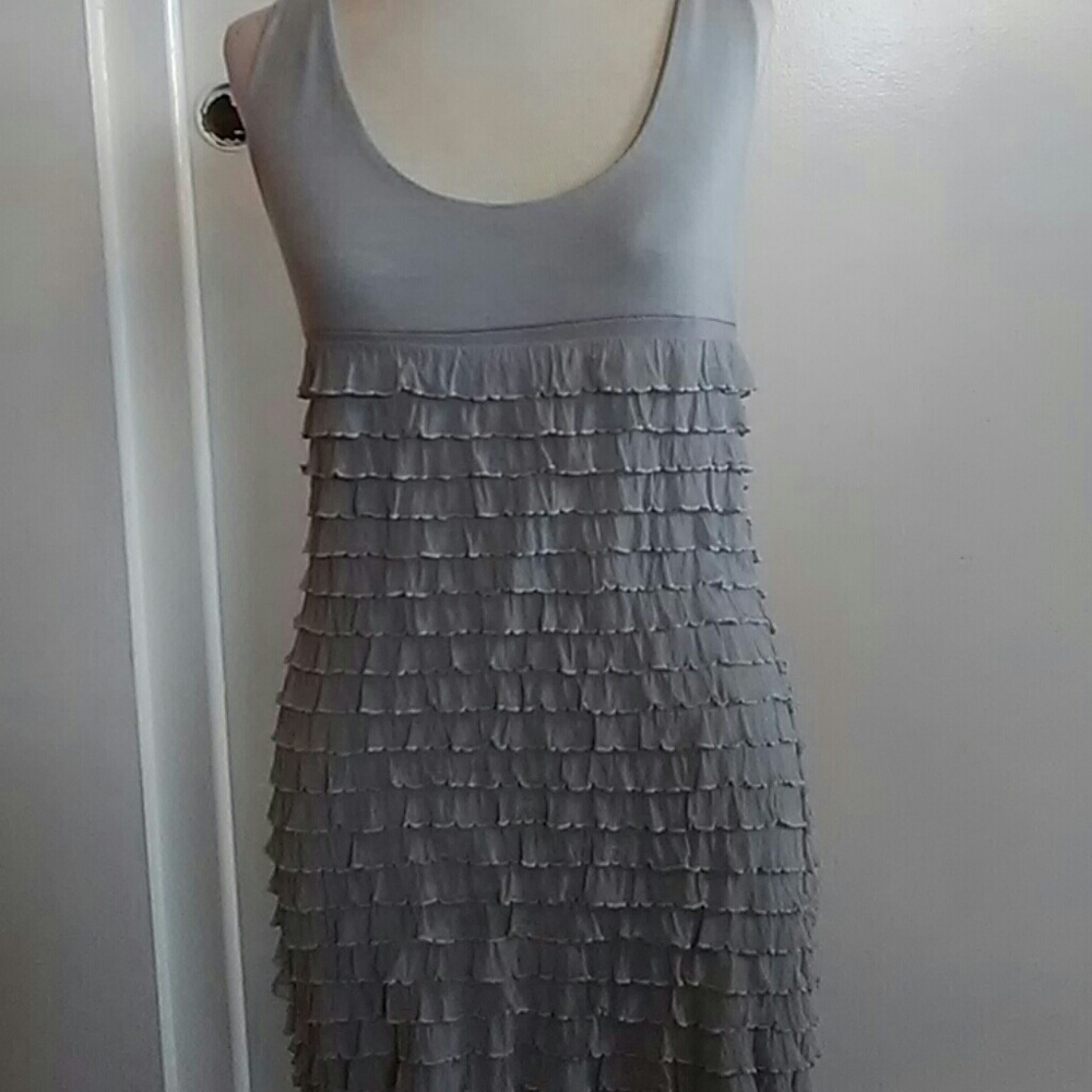 Silver Ruffle summer dress